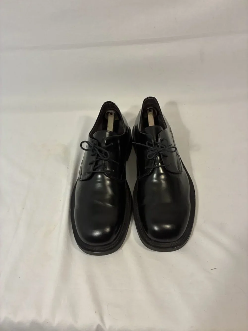 G.H. Bass Cristallo Black Leather Oxford Dress Shoes Made in Italy Mens 11.5 M